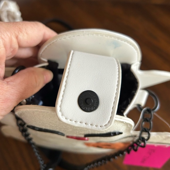 BETSEY JOHNSON Ghosty Glitter Halloween Crossbody Bag White  LIMITED EDITION - Picture 4 of 5